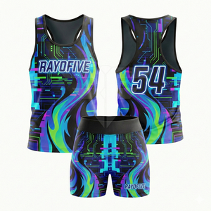 Uniforme Deportivo de Atletismo de Alta Calidad, Ligero, Transpirable, Antibacteriano, 100% Poliéster, con Logotipo Personalizado, de Secado Rápido - Product Image 4