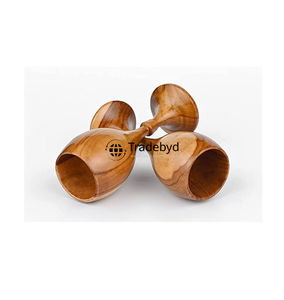 Verre en bois naturel pour boissons quotidiennes Tasse rustique durable pour cuisine, salle à manger, bar, verres écologiques faits à la main par Tradebyd - Product Image 2
