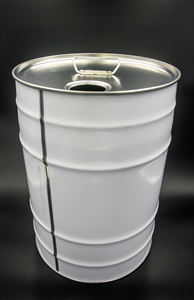 Tambor cilíndrico de hojalata personalizable de 27,8 litros, diámetro 300 x 422 mm, con asa y orificio de vertido. - Product Image 1