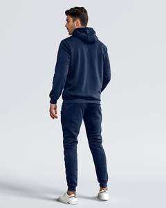 Ensemble de survêtements en molleton coupe ajustée pour hommes deux pièces en polyester Streetwear de gymnastique coupe-vent à capuche personnalisé - Product Image 2