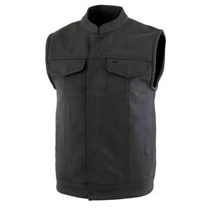 Gilet en cuir véritable pour la vente en ligne Vêtements en cuir pour hommes Gilet en cuir véritable sans manches de haute qualité - Product Image 3