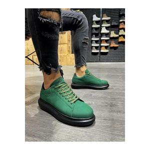 Scarpe Casual suola alta 045 verde (suola nera) - Product Image 3