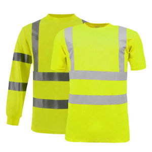 OEM New Premium Unisex Long Sleeve Fluorescent <b>High</b> Visibility Reflective Breathable Polyester <b>T</b>-<b>Shirt</b> Safety Workwear - Product Image 6