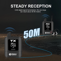 Système de monitoring intra-auriculaire sans fil Debra ST-mini Stereo IEM rechargeable pour la surveillance audio, l'enregistrement et les performances en extérieur