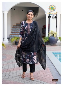 Conjunto de Dos Piezas Maruti Fashion de Primera Calidad, Estilo Tradicional con Bordado Jacquard, Largo hasta la Rodilla, Corte Regular - Product Image 3