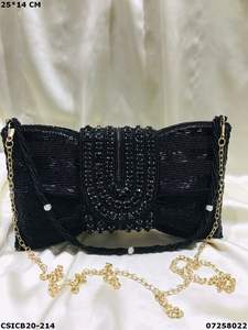 Handcrafted Designer Bridal Evening Ethnic Ladies Clutch | Soirée Handcrafted Bridal Cum Sling Bag - Product Image 2