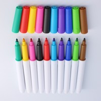 Ensemble de marqueurs à pointe fine effaçables non toxiques de qualité artiste Hang Kei avec logo personnalisé, pointe en fibre pour peinture sur verre, métalliques, multicolores