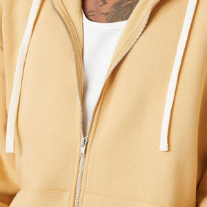 New Arrival Winter Polyester/Cotton Fleece Zipper Hoodies <b>Men</b> Solid Color Embroidered Logo Breathable Long Sleeve Classic Style - Product Image 4