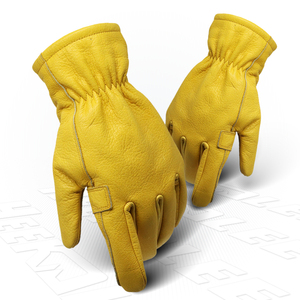Peau de vache à grain jaune mousse de haute qualité anti-dérapant impact étanche jardinage main protection gants - Product Image 2