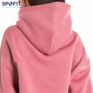 Sudadera Corta con Capucha para Mujer, 100% Algodón, Felpa, Mangas Largas, Secado Rápido, Transpirable, Ropa Urbana - Product Image 6