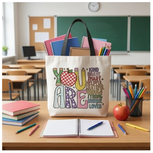 Bolsa de lona con diseño de apreciación del maestro, bolsa de hombro reutilizable para compras, regalo divertido para el aula, uso diario, 27x37cm - Product Image 2
