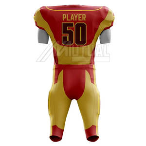 Uniforme de football américain personnalisable, meilleure caractéristique respirante à manches courtes avec votre propre logo - Product Image 2