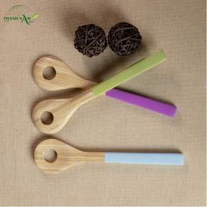 Cuillères à dîner et à salade classiques en bambou plaqué or rose - Durables, écologiques, capacité de 10 ml, ustensiles de cuisine - Product Image 6