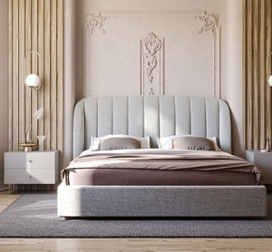 TH-H8365หรูหราการออกแบบที่ทันสมัยหนังนุ่มขนาดคิงไซส์เตียงคู่ชุดหัวเตียง - Product Image 4