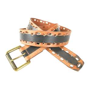 Ceinture en cuir véritable pour hommes avec logo personnalisé d'usine 4mm d'épaisseur boucle en laiton massif en cuir de vachette de luxe vintage - Product Image 6