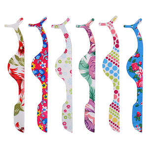 Pince à épiler en acier inoxydable à 90 degrés, ensemble d'extension, volume, applicateur, pince à cils, pointe en fibre, vente en gros, logo personnalisé - Product Image 2