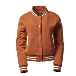 Chaqueta de béisbol de bombardero universitario de moda para hombre nueva moda Varsity Letterman diseño bordado Logo parches lona Patchwork - Product Image 2