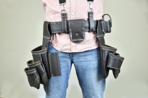 100% véritable cuir tanné huilé Premium 25 poches charpentier outil ceinture encadreur ceinture plate-forme ceinture pour artisanat hommes - Product Image 2