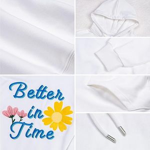 Sudadera con Capucha Extra Grande Y2K Personalizada de Alta Calidad para Mujer, Sudadera Informal Lavada con Efecto Desgastado, Gráfico Bordado en 3D, Otoño Invierno - Product Image 4