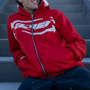 OEM de fábrica al por mayor Y2K de cara completa con cremallera Sudadera con capucha 100% algodón de peso pesado personalizado estrella para Puff estampado para el invierno - Product Image 3