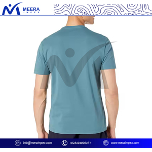 2025 Camiseta de algodón para hombre, cuello redondo, camiseta de manga corta informal para gimnasio, entrenamiento, correr, ropa de calle, venta al por mayor en blanco liso - Product Image 3