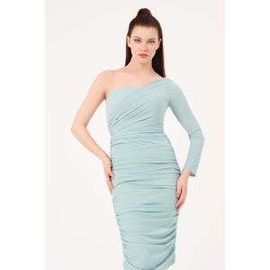 DANS Pull décontracté vert menthe pour femme à manches longues, tissu confortable en mélange de polyester et de coton pour un usage quotidien - Product Image 4