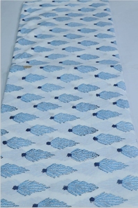 เดรสผ้าพิมพ์ลายบล็อกผ้าคอตตอนสำหรับใส่วิ่งสไตล์อินเดียชุดลำลอง - Product Image 3