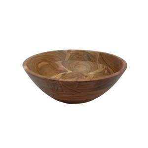 Bol de service de nourriture de forme ronde en bois de conception tendance fini naturel pour la table à manger de cuisine bols de service de nourriture et de collations - Product Image 5