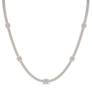 Collier Solitaire en Diamant de Laboratoire 7,00 carats (Total) en Or Massif 14K, Couleur FG, Pureté VS, 207 Diamants Sertis Individuellement - Product Image 3