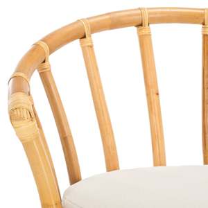 Silla Tradicional de Ratán Aleesha con Cojín, Muebles para Comedor y Sala de Estar al Aire Libre, Decoración Hecha a Mano para el Hogar - Product Image 4
