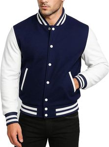 Veste de baseball en tissu éponge brodée pour homme 2025 – Nouvelle collection, sportswear tendance, respirante, grandes tailles, couleurs contrastées, style décontracté et mode - Product Image 5