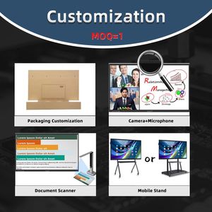 65/75/86/100 pulgadas Lcd 4K pantalla táctil Digital Panel plano Pizarra Interactiva tablero inteligente para enseñanza escolar - Product Image 4