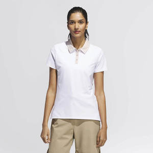 Camiseta Polo de Mujer con Cuello Redondo y Rayas de Color en Contraste, Personalizable con Logotipo, de Algodón Suave, Estilo Rugby - Product Image 3