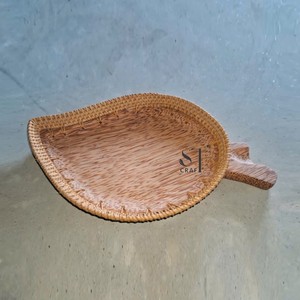 Prix bas, écologique, personnalisé, bol de service en bois de coco et rotin mélangé, style moderne, articles de cuisine, vaisselle, vente en gros - Product Image 4