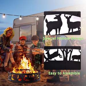 เตาตั้งแคมป์กลางแจ้งขนาดเล็กแหวนไฟทำจากเหล็กชุบสังกะสีสีอุณหภูมิสูง - Product Image 4