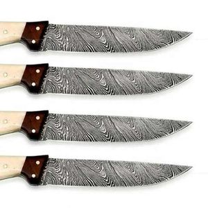 Ensemble de couteaux de cuisine en acier Damas de qualité supérieure, personnalisés, service OEM ODM, lame artisanale, manche en bois personnalisé - Product Image 6