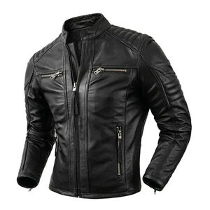 Veste en cuir de moto d'hiver coupe-vent respirant de fabrication professionnelle prix bon marché à séchage rapide - Product Image 6