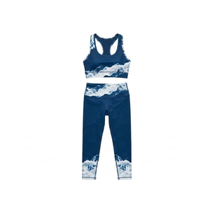 Conjuntos de Yoga Reversibles de Alta Calidad para Mujer, Tallas Grandes, Transpirables, Personalizables, Sin Costuras, Antiarrugas, de Secado Rápido, Ligeros, de 2 Piezas, para Gimnasio - Product Image 1
