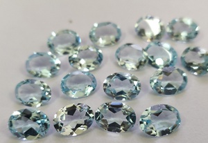 Topacio Azul Cielo Natural, Corte Oval Facetado de 4x6 mm - Topacio Azul Cielo Oval Suelto - Product Image 5