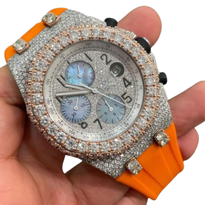 Montre de luxe de qualité supérieure avec diamants VVS et moissanite, entièrement sertie, forme carrée, bracelet en acier inoxydable, mouvement Miyota, bijoux de mode - Product Image 2
