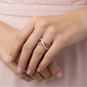 Anillo de Diseño Clásico de Lujo para Mujer, Chapado en Rodio de Oro de 14K y 41 Diamantes Naturales |   Corte Brillante Redondo 0.20Ctw - Product Image 5