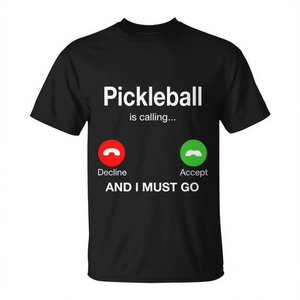 Pickleball Is Calling And I Must Go T-Shirt unisexe pour adulte, manches courtes, col rond, impression numérique, jeux sportifs - Product Image 2