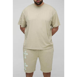 Ensembles de shorts pour hommes en gros Ensembles de shorts d'été 2 pièces personnalisés Ensembles de t-shirts et shorts à manches courtes - Product Image 4