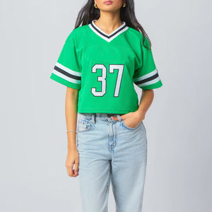 เสื้อฟุตบอลแนวสตรีทใส่ได้ทั้งชายและหญิงเสื้อแฟชั่นอเมริกันฟุตบอลเสื้อเจอร์ซีย์ว่างเปล่าออกแบบได้ตามต้องการ - Product Image 1