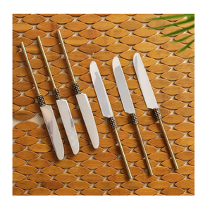 Cuchillo de mantequilla de latón Diseño atractivo pulido con espejo para mesa y decoración de boda Cuchillo de latón - Product Image 3