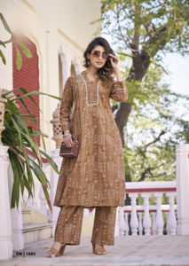 Salwar Kameez Premium Dhwaja Export para Mujer, en Algodón Grueso con Estampado Flexible, Elegante y Cómodo, Diseño Indio/Pakistaní, con Bolsillo Lateral - Product Image 2