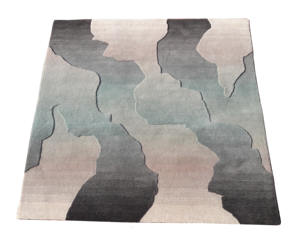 Alfombra Persa Moderna Abstracta Anudada a Mano de Lana/Seda, 8x10 pies, con Relieve y Bordado, Lavable, Antideslizante, Resistente a las Manchas, para Mascotas - Product Image 3