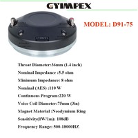 Prix bon marché tweeter 3''compression driver bonne qualité haut-parleurs néodyme 220W pic néodyme haut-parleur aigu