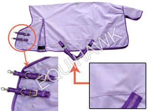 Alfombra combinada de caballo con solapa de cola grande, correas para piernas extraíbles, forro de nailon de teja cruzada, alfombras de caballo de algodón para invierno - Product Image 2