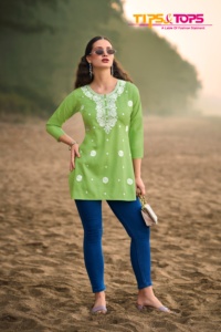 Haut de travail brodé de fil de coton à la mode pour femmes dernier indien pakistanais inspiré vêtements de bureau taille régulière matériel de rayonne - Product Image 5
